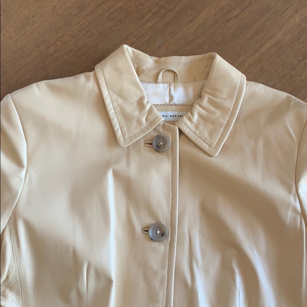 Vintage Banana Republic Leather Lady Coat sz Med - Picture 4 of 5